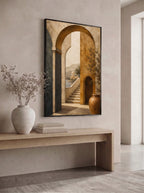 Sunlit Arches Over Mediterranean Waters