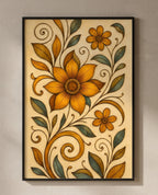 Golden Botanical Flourish