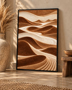 Layered Sand Dunes in Warm Earth Tones