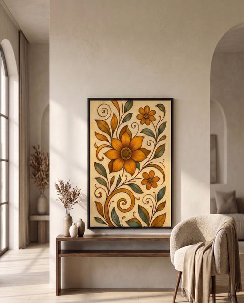 Golden Botanical Flourish