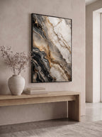 Golden Veins in Marble Abstraction