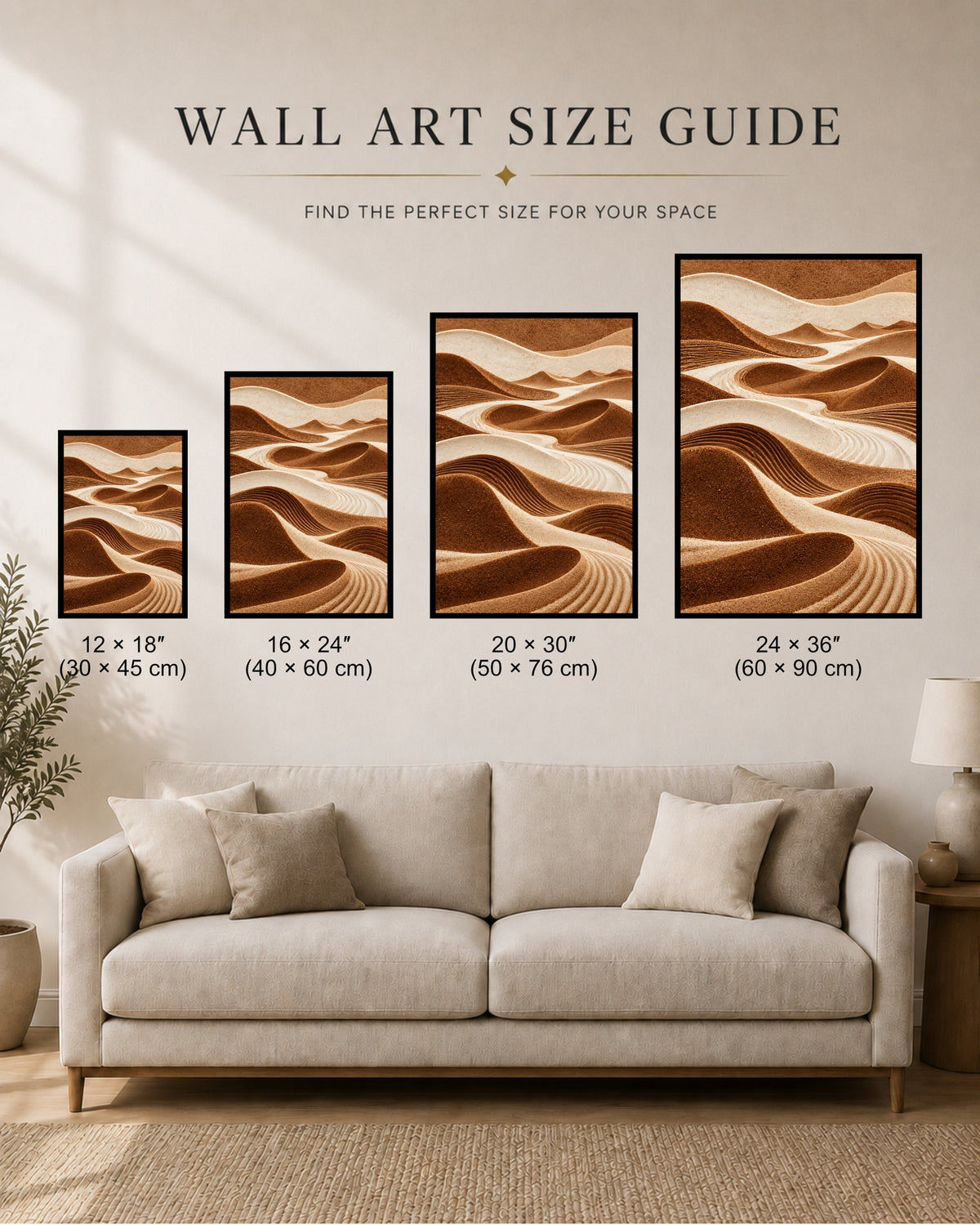 Layered Sand Dunes in Warm Earth Tones