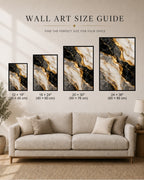 Luxe Gold Veined Marble Abstract