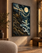 Moonlit Lighthouse Coast