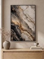 Golden Veins in Marble Abstraction