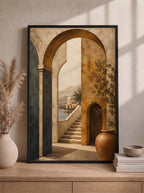 Sunlit Arches Over Mediterranean Waters