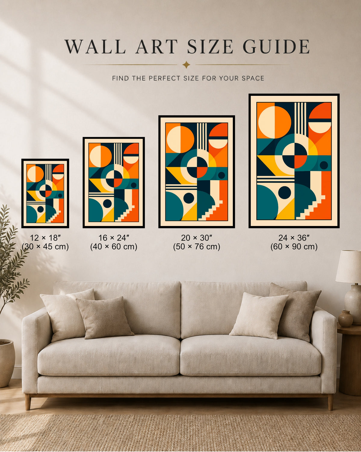Geometric Harmony Abstract Wall Art