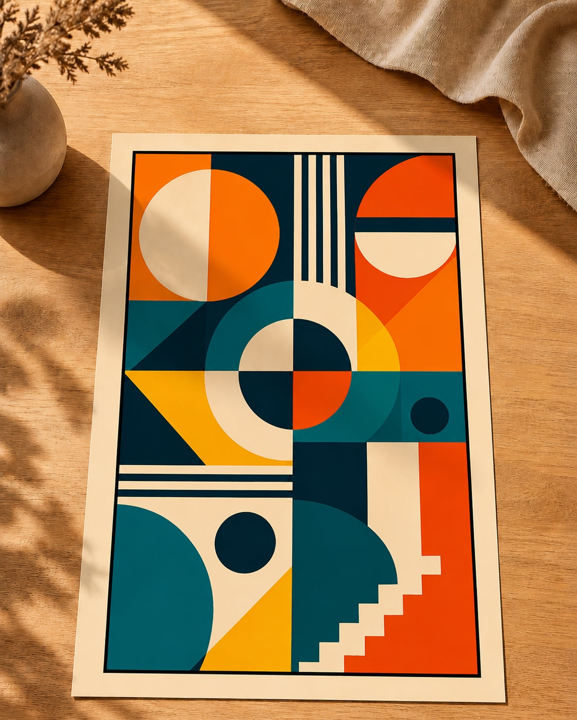 Geometric Harmony Abstract Wall Art