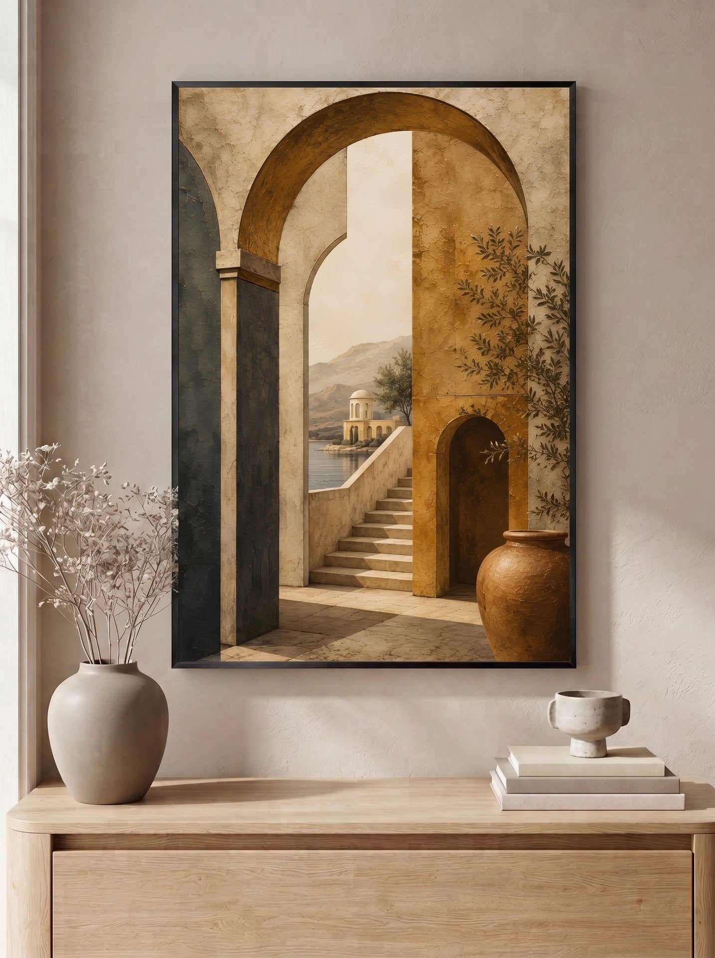 Sunlit Arches Over Mediterranean Waters