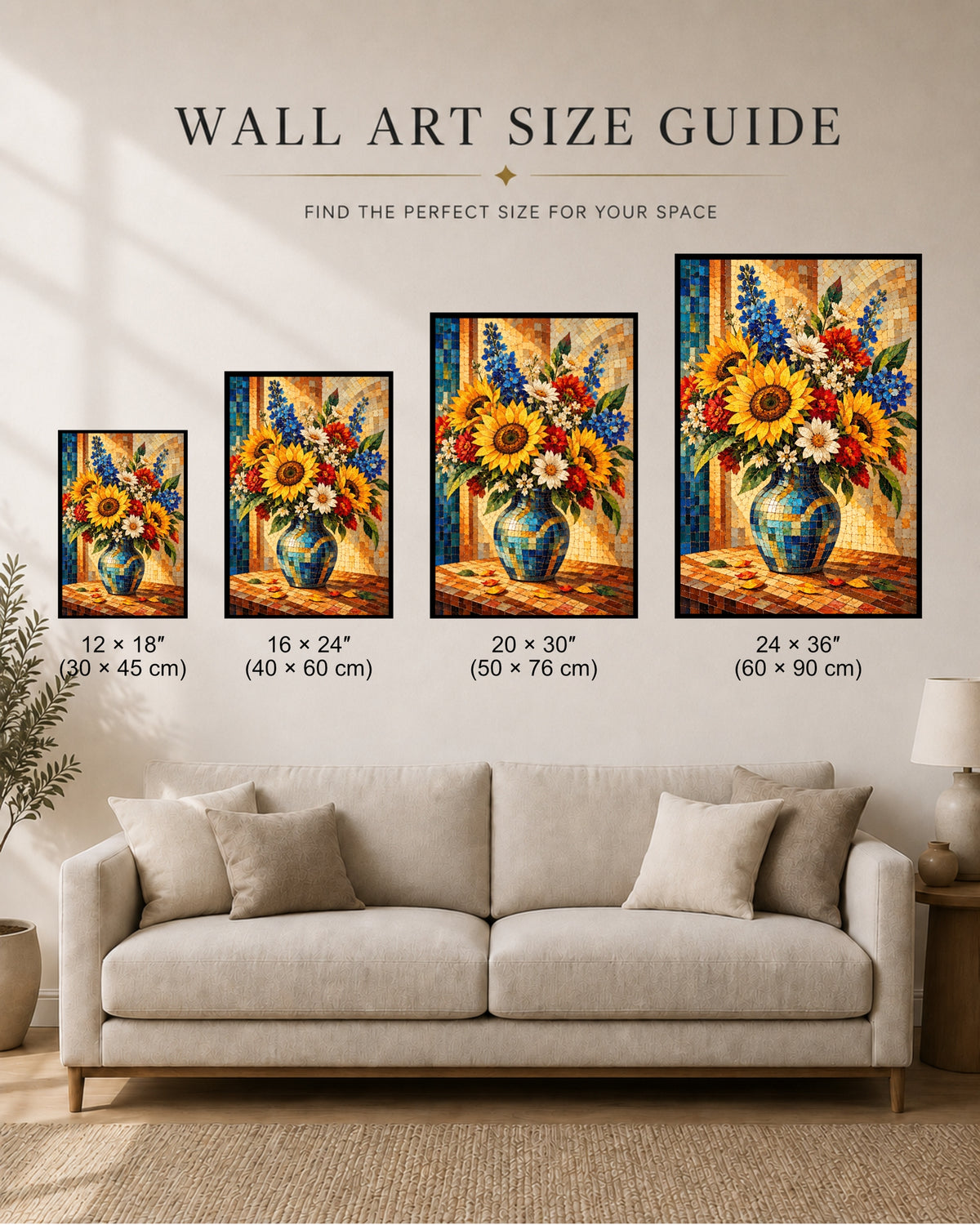 Vibrant Mosaic Bouquet in a Vase