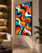 Vibrant Retro Wave Abstract