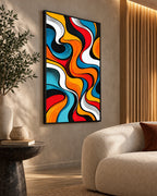 Vibrant Retro Wave Abstract