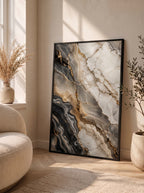Golden Veins in Marble Abstraction