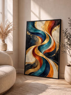 Gilded S-Curve in Teal and Gold