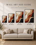 Terracotta Wave Relief Abstract