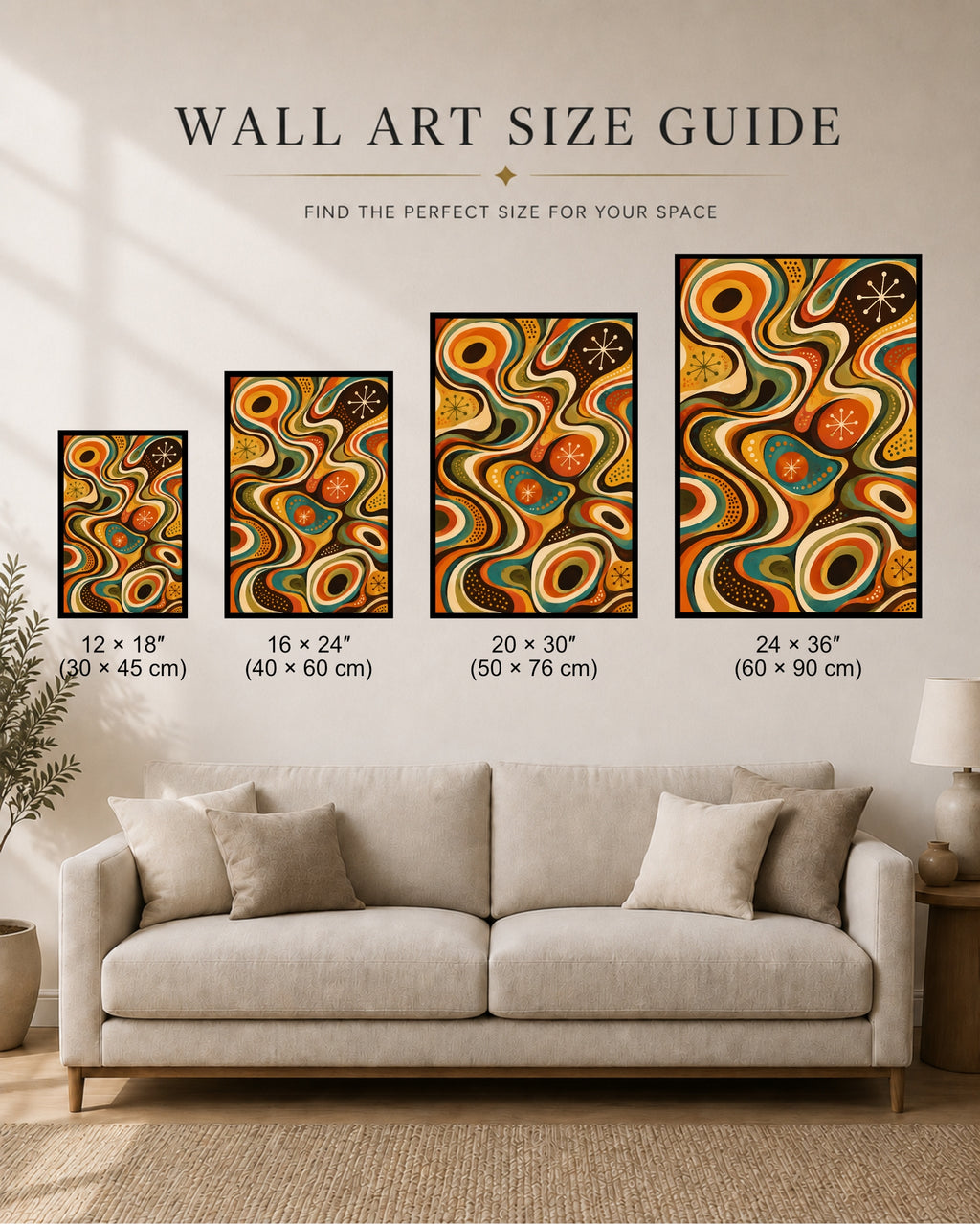 Retro Psychedelic Topographic Waves