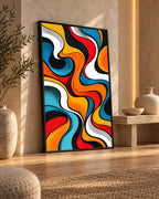 Vibrant Retro Wave Abstract
