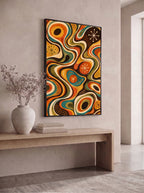 Retro Psychedelic Topographic Waves