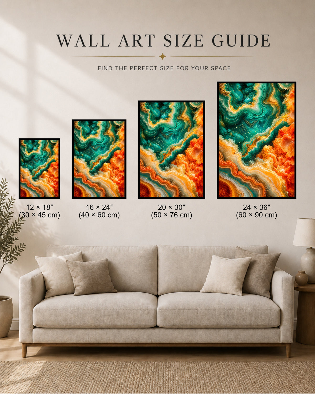 Teal and Amber Crystal Geode