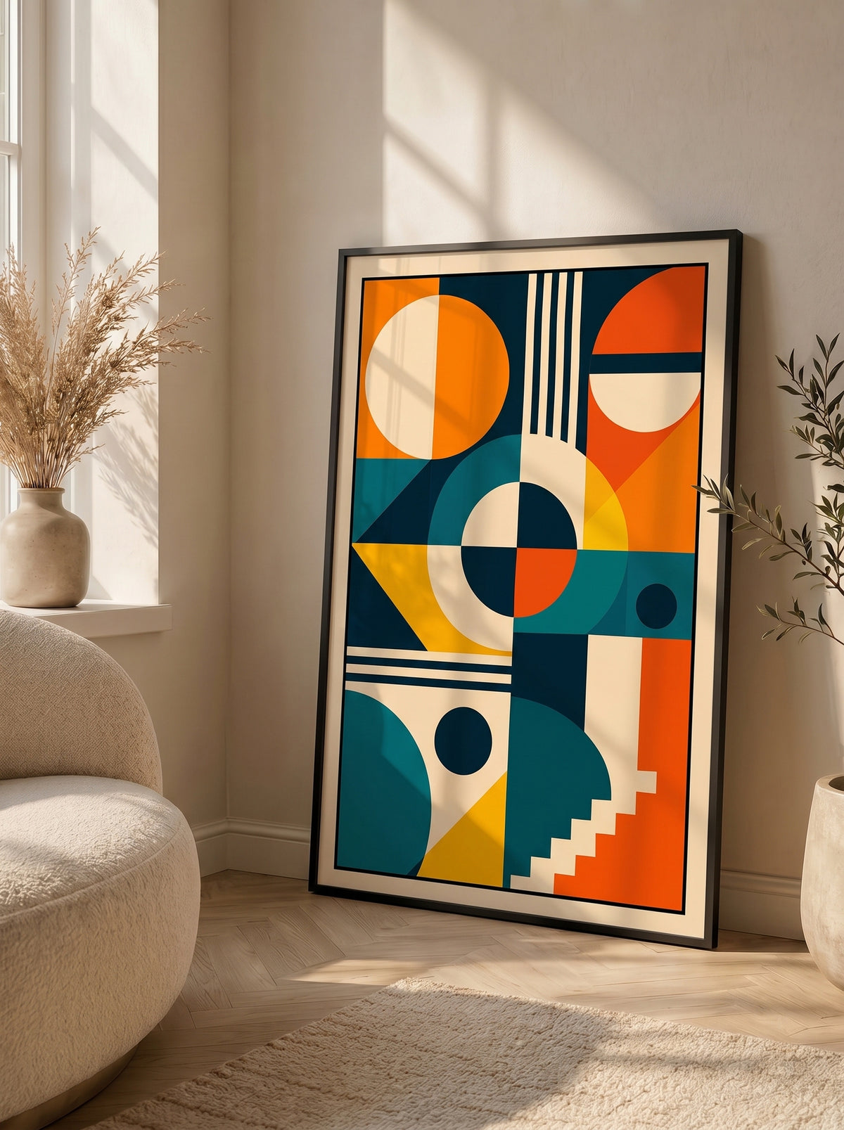 Geometric Harmony Abstract Wall Art
